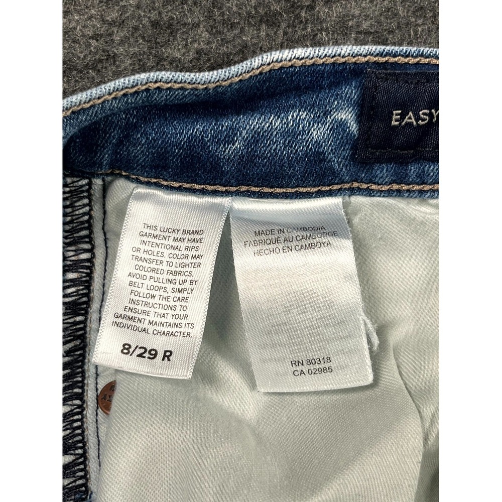 Lucky Brand Los Angeles Easy Rider Jeans Womens 8/29 Blue Denim Distressed - Picture 7 of 10